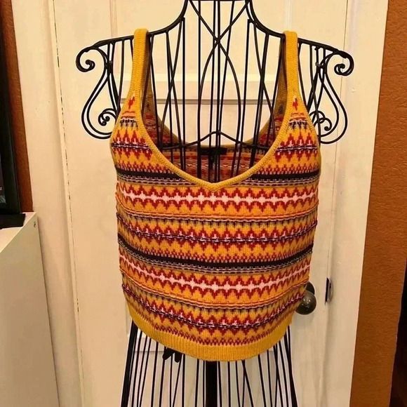 Rag & Bone Willow Fair Isle Cami-Sz S - Picture 1 of 5